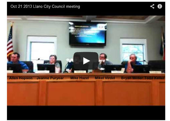 Llano City Council Illegal Meeting